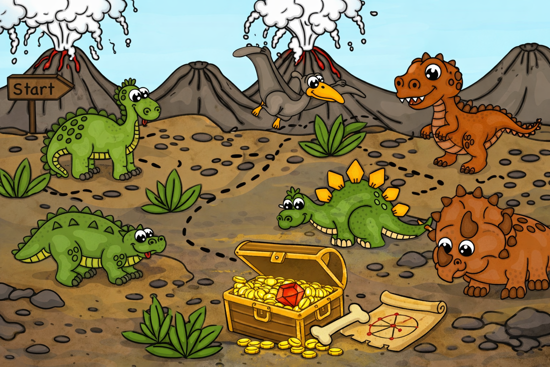 Dino Schatzsuche für euren Kindergeburtstag: Wie ihr eine echt coole Dino-Mottoparty feiert