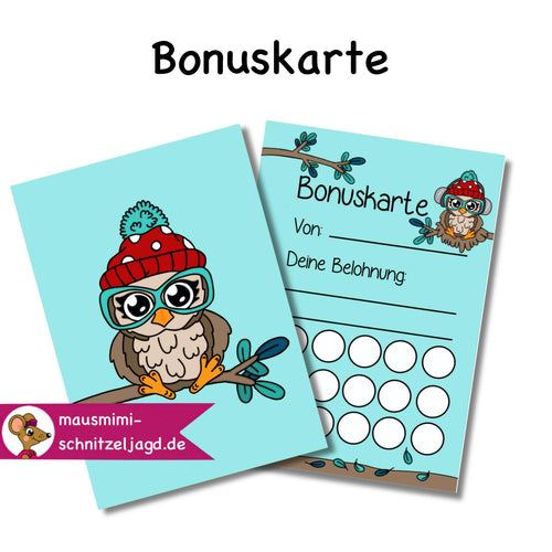 Bonuskarte „Eule“ für Kinder. Hier siehst du eine süße Bonuskarte mit gemaltem Motiv und dem Satz "Du bist super!" zum Ausdrucken als PDF-Download. Du kannst dein Kind ganz einfach motivieren und belohnen. Die kleinen Felder auf der Rückseite der Karte kannst du zum Beispiel stempeln, mit Stickern bekleben oder beschriften. Am Ende wartet dann eine tolle Belohnung auf dein Kind, die ihr vorher festlegt. 