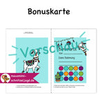 Bonuskarte „Lama/ Alpaka“ für Kinder. Hier siehst du eine süße Bonuskarte mit gemaltem Motiv und dem Satz "Du bist super!" zum Ausdrucken als PDF-Download. Du kannst dein Kind ganz einfach motivieren und belohnen. Hier siehst du, wie die Druckdatei aufgebaut ist: Vorne und hinten bekommt jede Affirmationskarte das selbe Motiv. Deinen Ausdruck einfach an der gestrichelten Linie falten, dann die Seiten zusammen kleben und ausschneiden. Fertig ist das Fleißkärtchen. 
