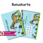 Bonuskarte „Pferd/ Pony“ für Kinder. Hier siehst du eine süße Bonuskarte mit gemaltem Motiv und dem Satz "Du bist super!" zum Ausdrucken als PDF-Download. Du kannst dein Kind ganz einfach motivieren und belohnen. Die kleinen Felder auf der Rückseite der Karte kannst du zum Beispiel stempeln, mit Stickern bekleben oder beschriften. Am Ende wartet dann eine tolle Belohnung auf dein Kind, die ihr vorher festlegt. 