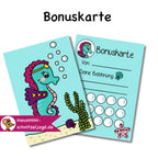 Bonuskarte „Seepferdchen“ für Kinder. Hier siehst du eine süße Bonuskarte mit gemaltem Motiv und dem Satz "Du bist super!" zum Ausdrucken als PDF-Download. Du kannst dein Kind ganz einfach motivieren und belohnen. Die kleinen Felder auf der Rückseite der Karte kannst du zum Beispiel stempeln, mit Stickern bekleben oder beschriften. Am Ende wartet dann eine tolle Belohnung auf dein Kind, die ihr vorher festlegt. 