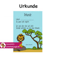 Tapferkeits-Urkunde "Löwe" für dein Kind (für Jungen). Dein Kind musste ganz stark und tapfer sein? Vielleicht freut es sich ja dann über eine Urkunde, mit der es für seine Tapferkeit belohnt und ausgezeichnet wird. Lieferung erfolgt als Datei (PDF) zum selbst ausdrucken. Du bekommst deine Datei direkt im Anschluss an deine Bestellung. 