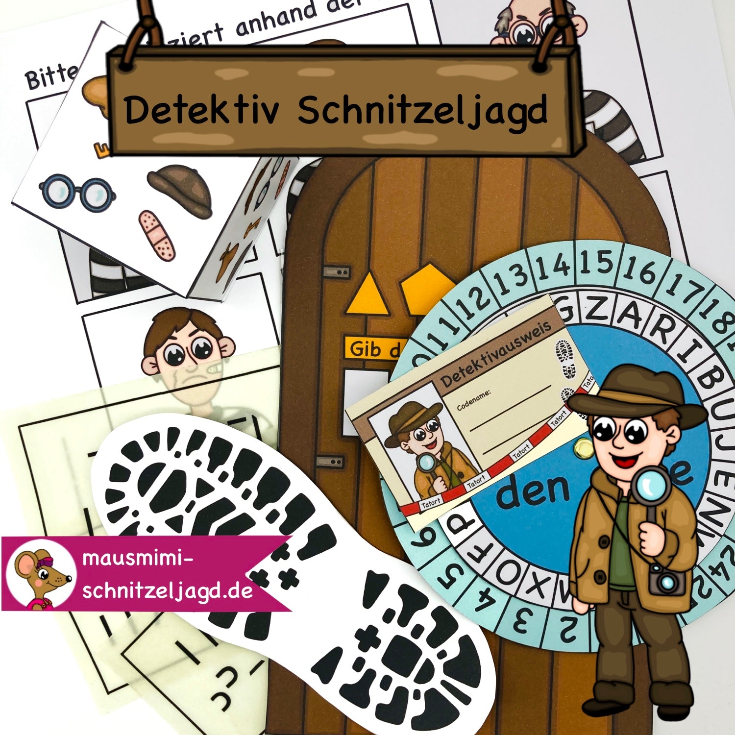 Schnitzeljagd/ Schatzsuche "Detektiv" für Kinder von 6-8 Jahren. Hier siehst du die ein paar Rätsel der einzelnen Stationen und auch aktive Aufgaben für einen spannenden Kindergeburtstag 