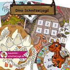Schnitzeljagd/ Schatzsuche "Dino" (Dinosaurier) für Kinder von 5-8 Jahren. Hier siehst du die ein paar Rätsel der einzelnen Stationen und auch aktive Aufgaben für einen spannenden Kindergeburtstag 
