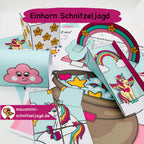 Schnitzeljagd/ Schatzsuche „Einhorn für Kinder von 5-8 Jahren. Hier siehst du die ein paar Rätsel der einzelnen Stationen und auch aktive Aufgaben für einen spannenden Kindergeburtstag 