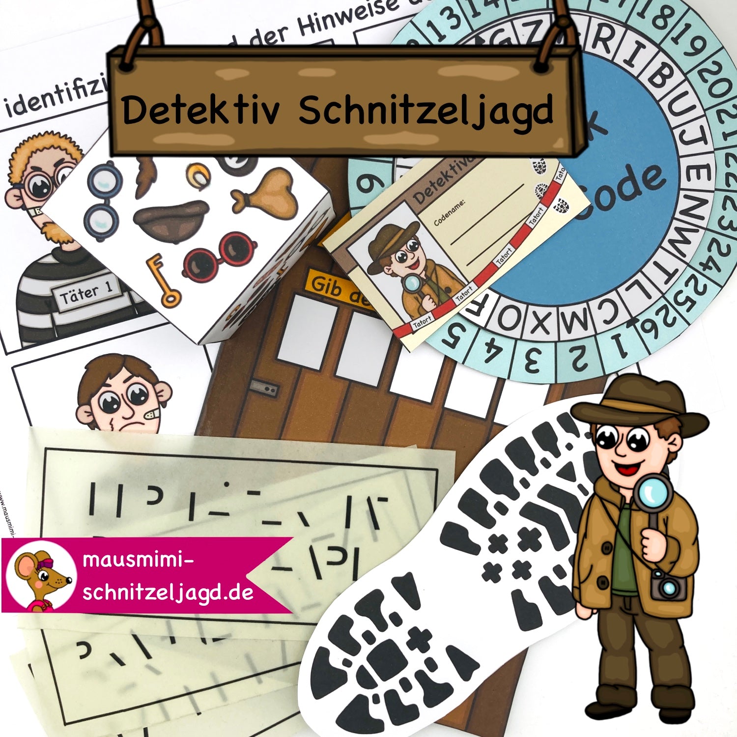 Schnitzeljagd/ Schatzsuche "Detektiv" für Kinder von 8-10 Jahren. Hier siehst du die ein paar Rätsel der einzelnen Stationen und auch aktive Aufgaben für einen spannenden Kindergeburtstag 