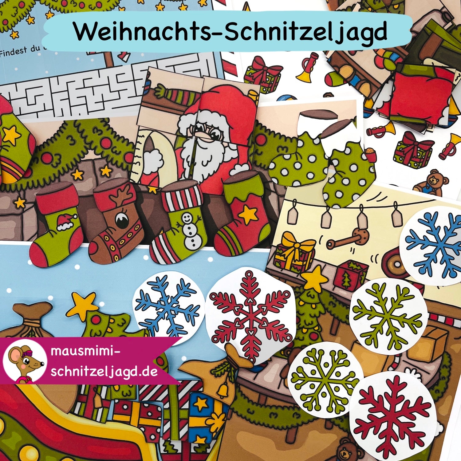 Rettet Weihnachten! Schnitzeljagd/ Schatzsuche „Weihnachten“ für Kinder von 6-10 Jahren.   Hier siehst du die ein paar Rätsel der einzelnen Stationen und auch aktive Aufgaben für einen spannenden Kindergeburtstag / ein spannendes Weihnachtsfest mit der ganzen Familie
