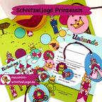 Schnitzeljagd/ Schatzsuche "Prinzessin" für Kinder von 6-9 Jahren. Hier siehst du die Schatzkarte mit den Stationen, die passende Einladung zum Geburtstag sowie die Urkunde für alle Teilnehmer/ Gäste
