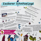 Schnitzeljagd/ Schatzsuche „Zauberer“ für Kinder von 7-10 Jahren. Hier siehst du eine Übersicht - Geschichte, Anleitung, Stationen und Tipps für einen spannenden Kindergeburtstag 